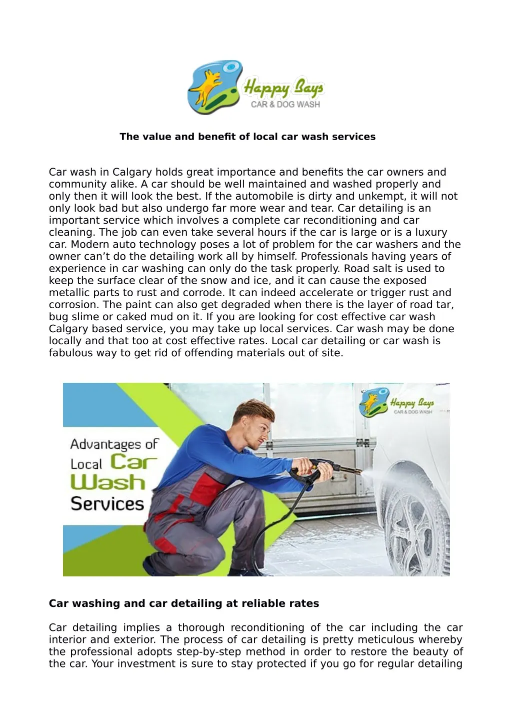 the value and benefit of local car wash services