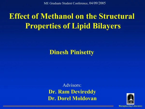 Effect of Methanol on the Structural Properties of Lipid Bilayers