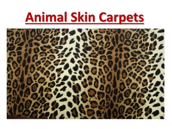 Animal skin carpets Abu Dhabi