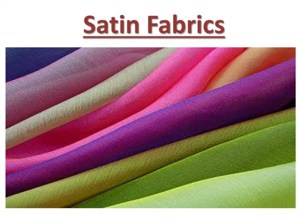 Satin Fabric Dubai