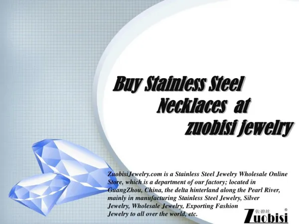 Buy Stainless Steel Necklaces at zuobisi jewelry