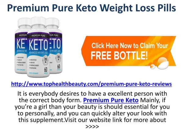 Premium Pure Keto Shark Tank Weight Loss Pills