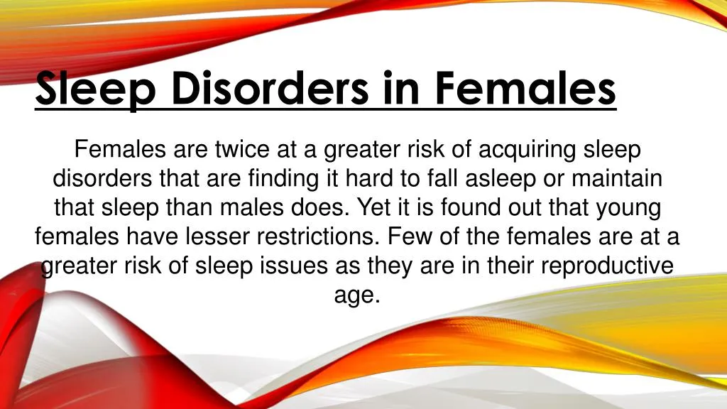sleep disorders in females