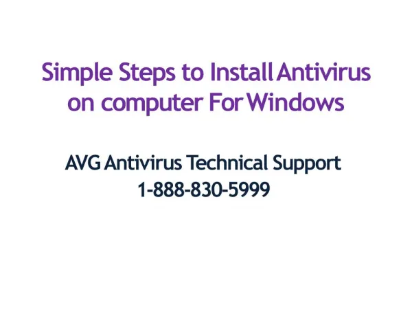 How to install antivirus on computer for windows