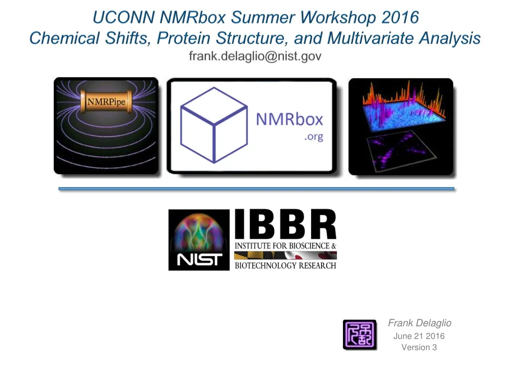 uconn nmrbox summer workshop 2016 chemical shifts