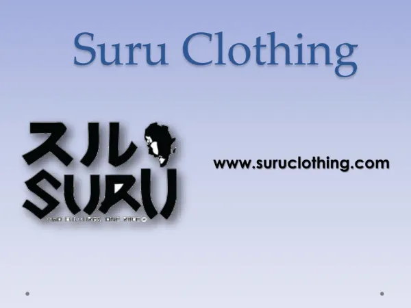 Diversity Clothing Online - www.suruclothing.com