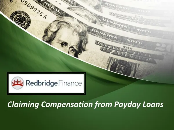 Claiming Compensation from Payday Loans