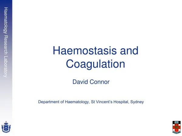 Haemostasis and Coagulation