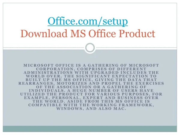 office com setup download ms office product