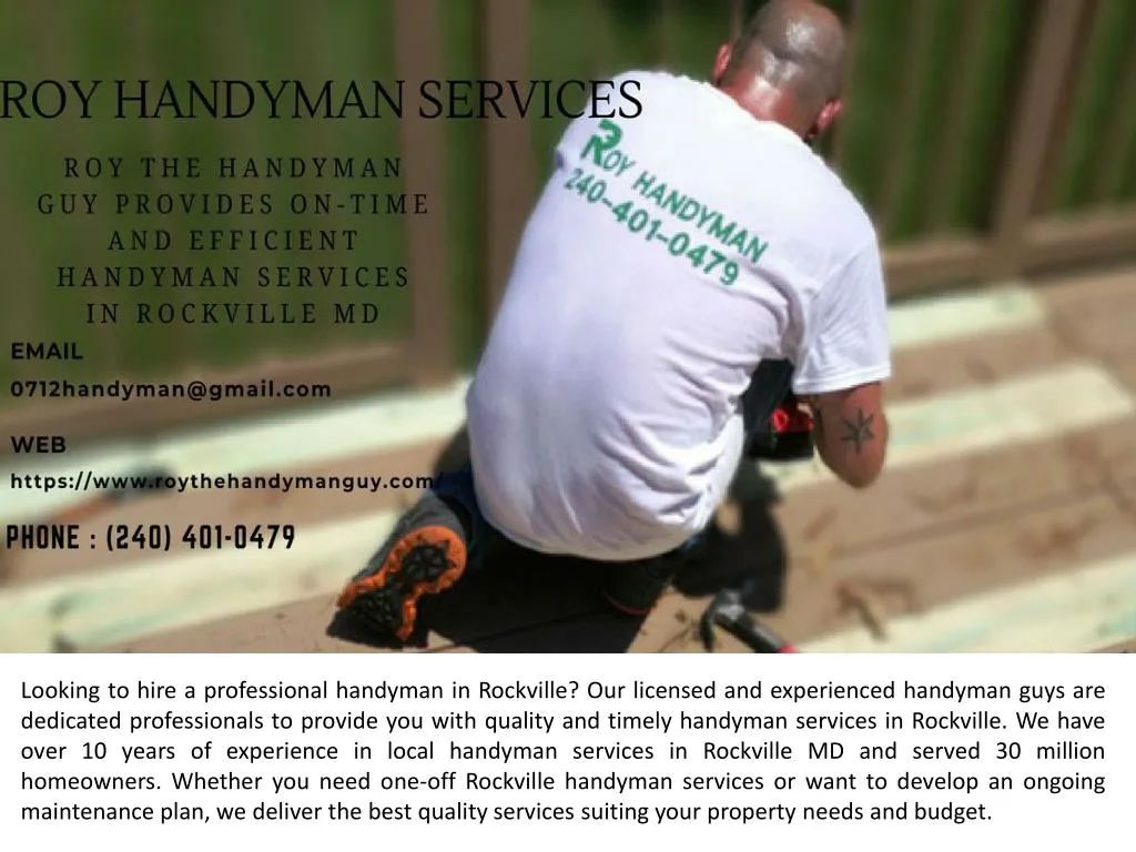 looking to hire a professional handyman