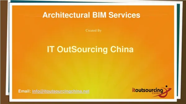 Architectural BIM Services - IT Outsourcing China