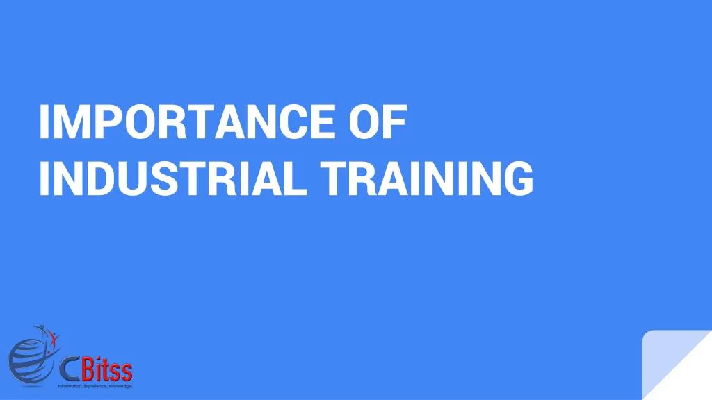 importance of industrial training