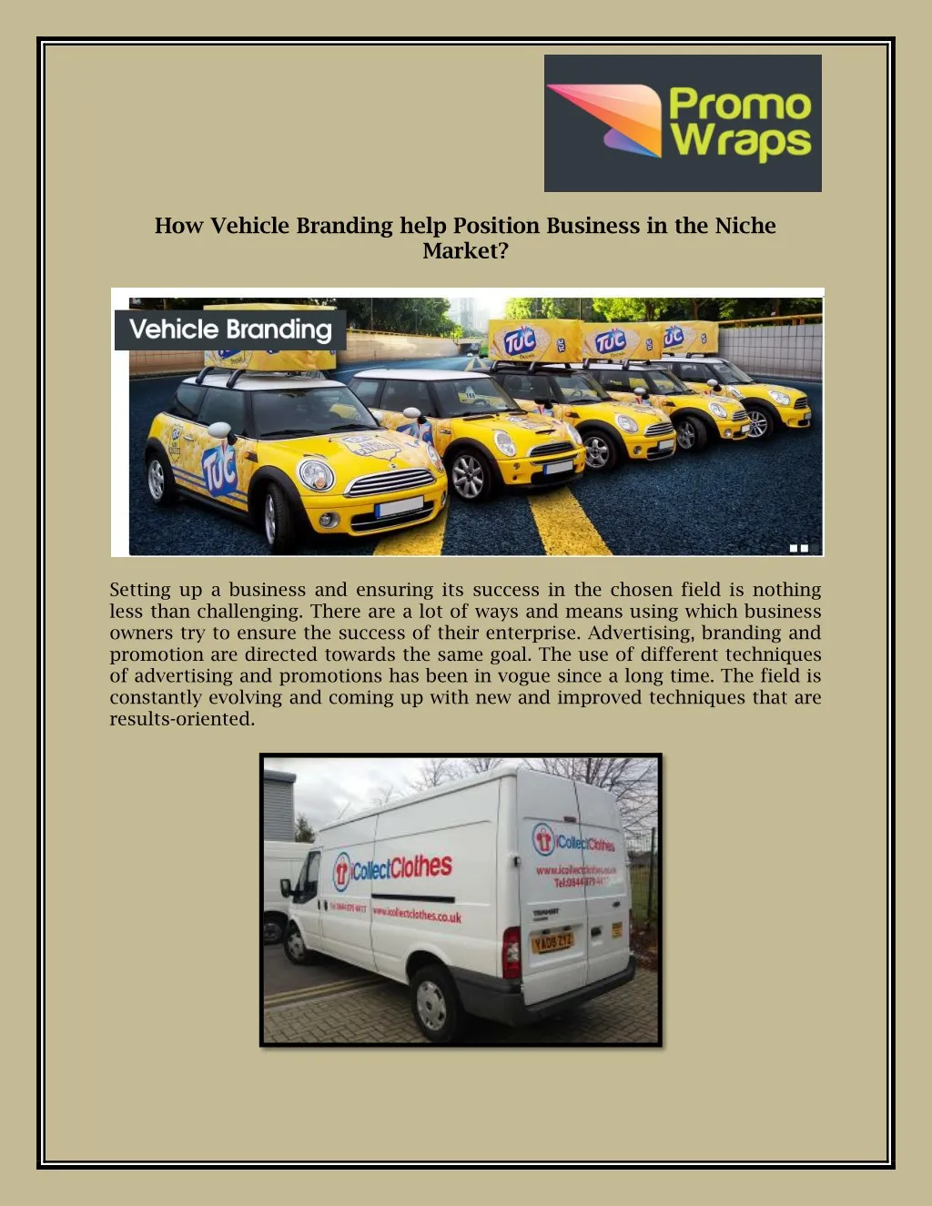 how vehicle branding help position business