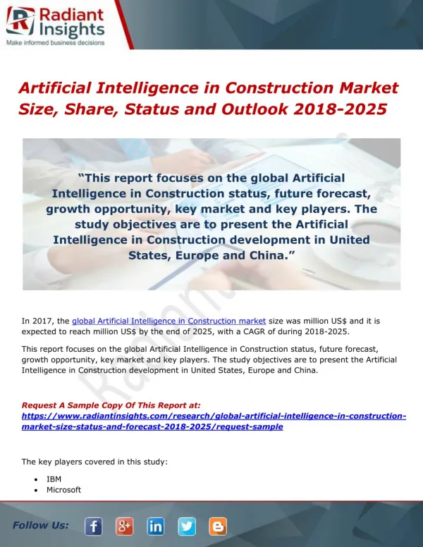 artificial intelligence in construction market