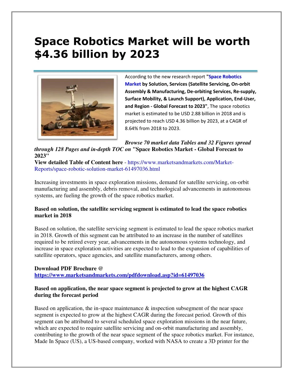 space robotics market will be worth 4 36 billion