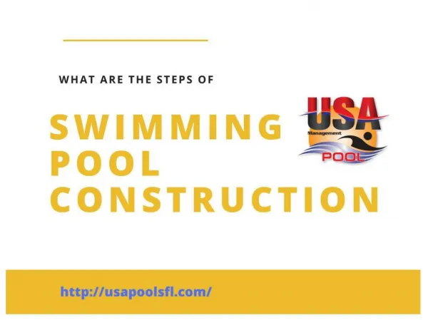 What Are The Steps of Swimming Pool Construction