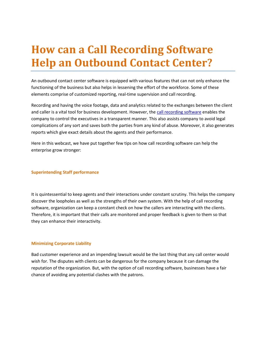 how can a call recording software help