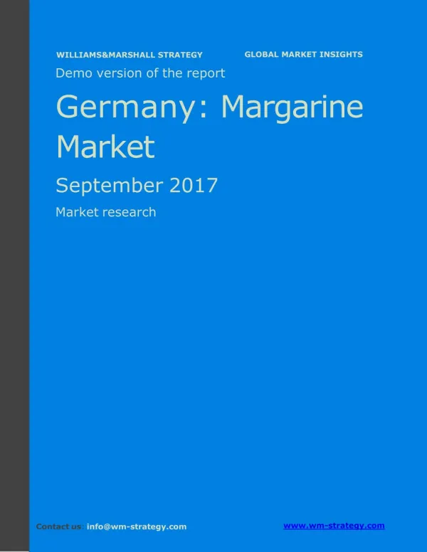 WMStrategy Demo Germany Margarine Market September 2017