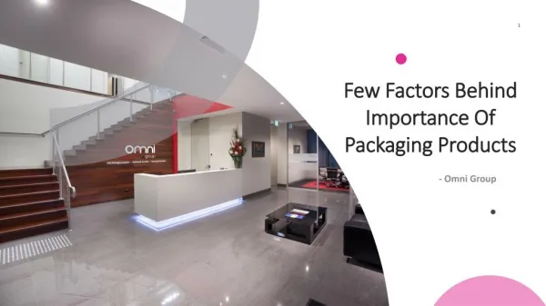 Few Factors Behind Importance Of Packaging Products