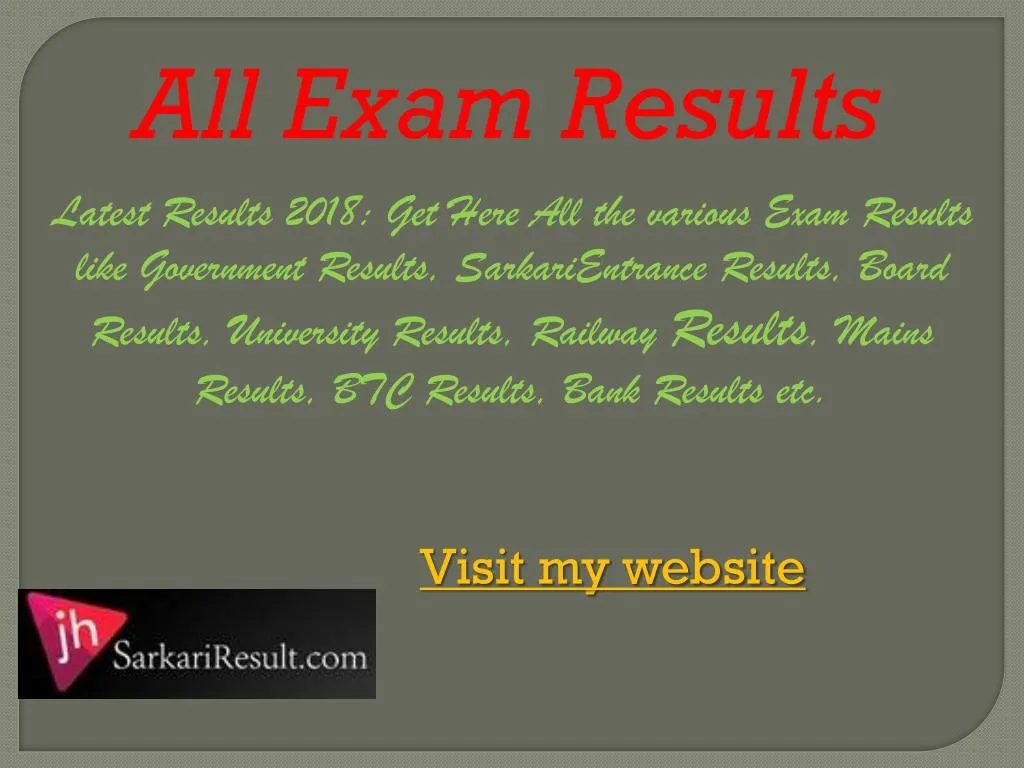 all exam results