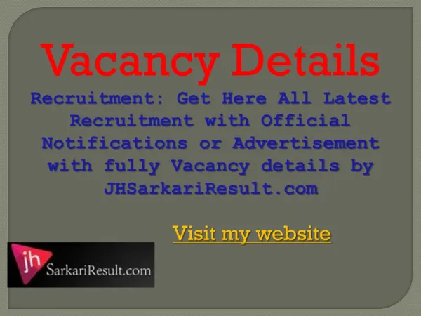 vacancy details