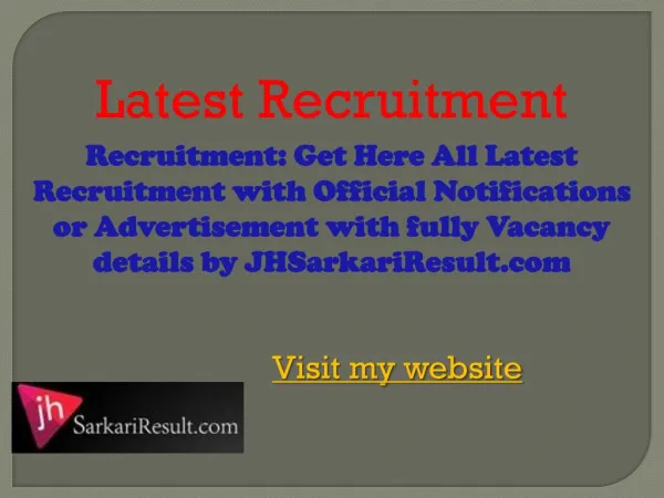 latest recruitment