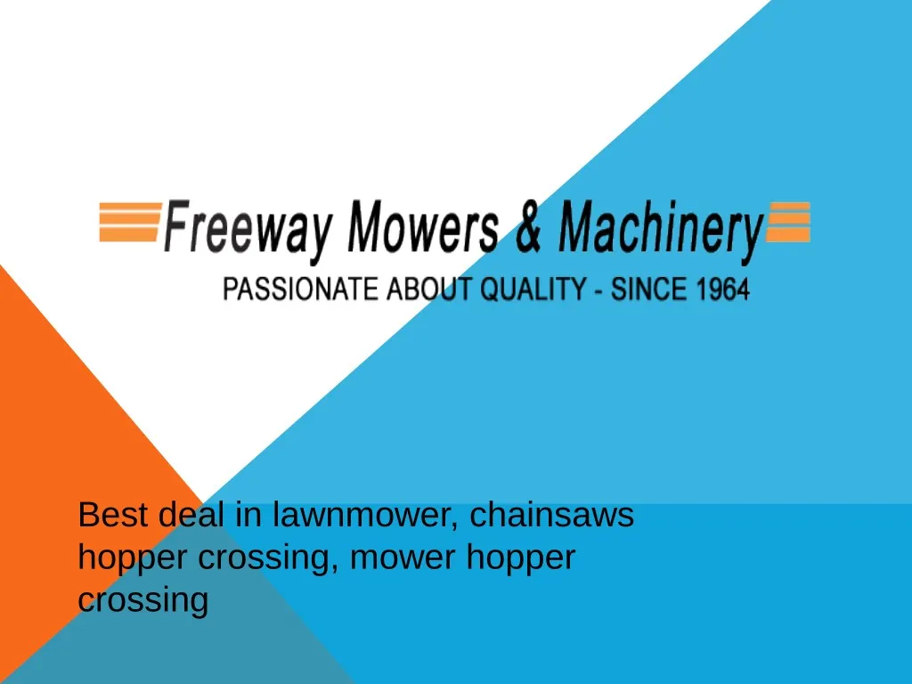 best deal in lawnmower chainsaws hopper crossing