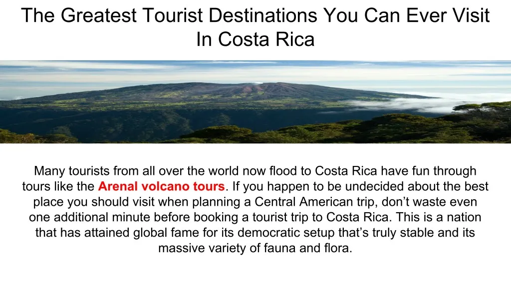 the greatest tourist destinations you can ever