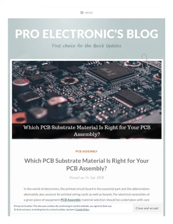Which PCB Substrate Material Is Right for Your PCB Assembly?