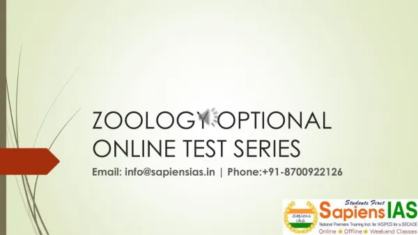 ZOOLOGY-OPTIONAL-ONLINE-TEST-SERIES