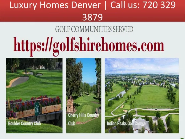 Golf Communities Denver