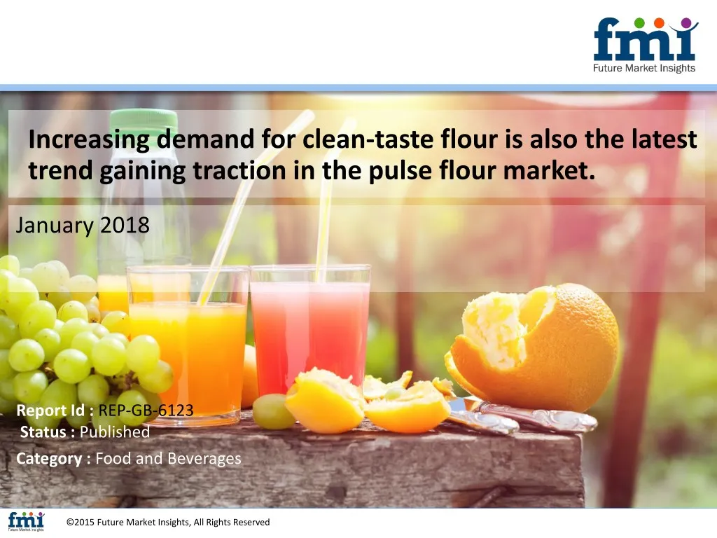 increasing demand for clean taste flour is also