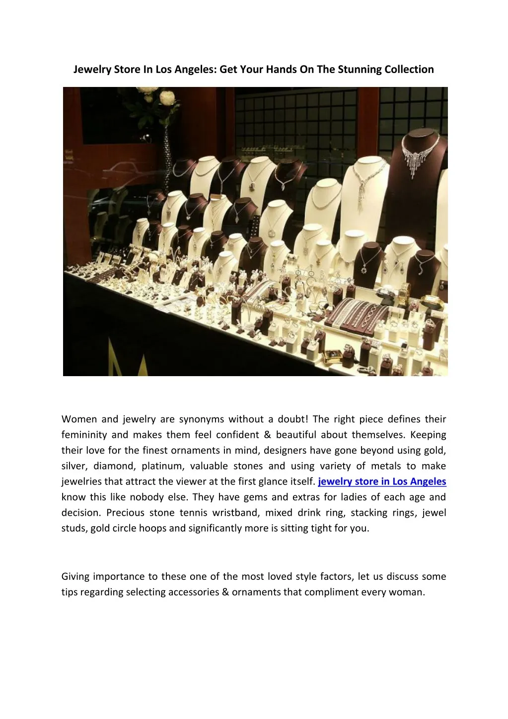 jewelry store in los angeles get your hands
