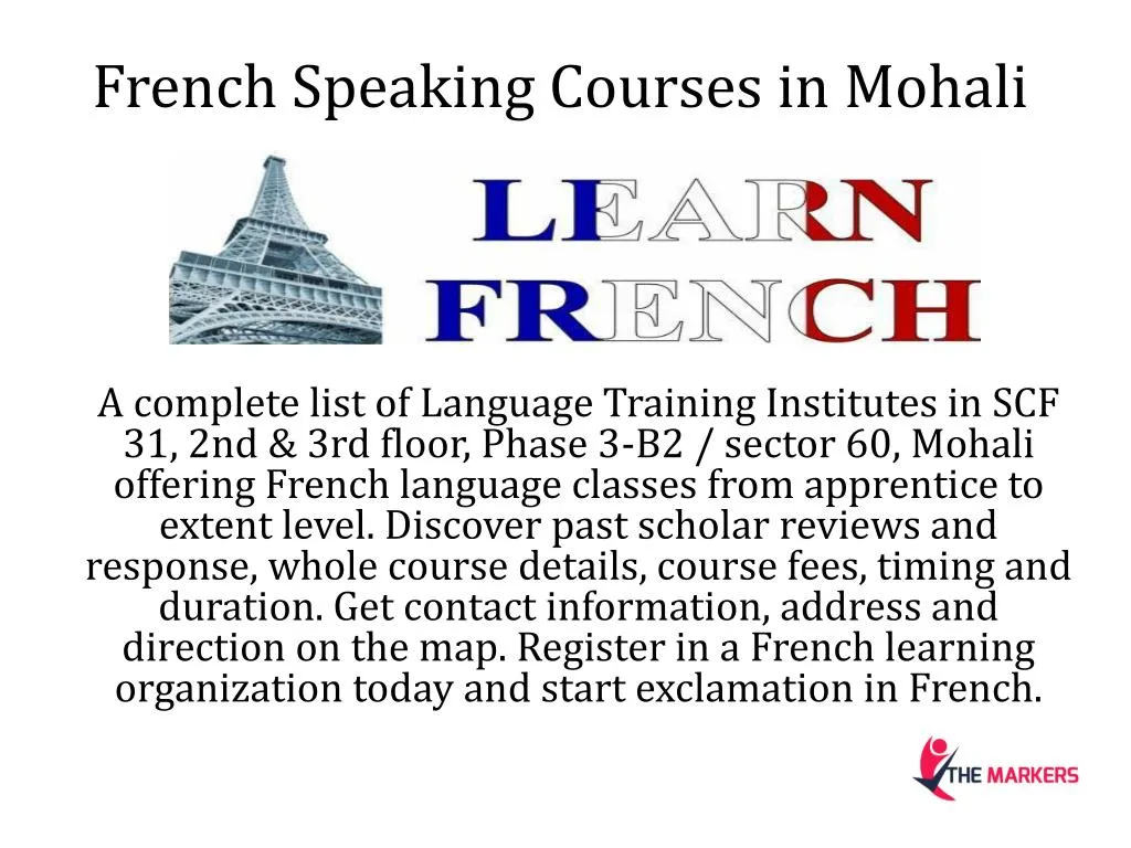 french speaking courses in mohali