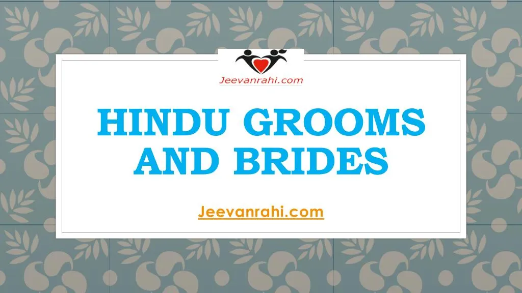 hindu grooms and brides