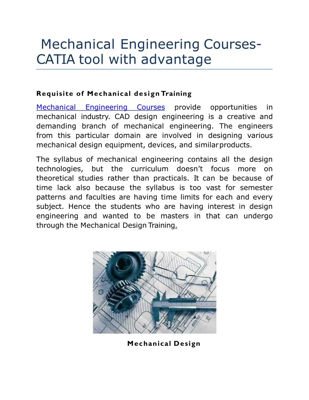 mechanical engineering courses catia tool with advantage
