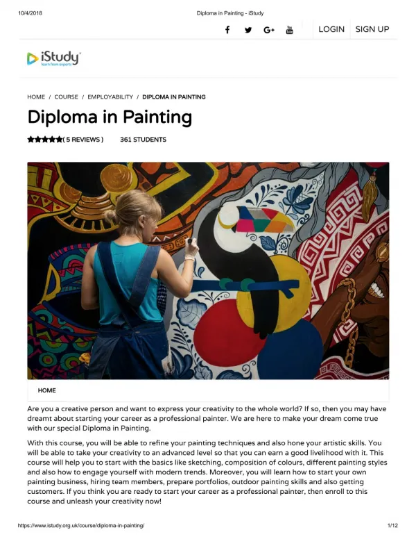 Diploma in Painting - istudy