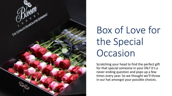 Box of Love for the Special Occasion