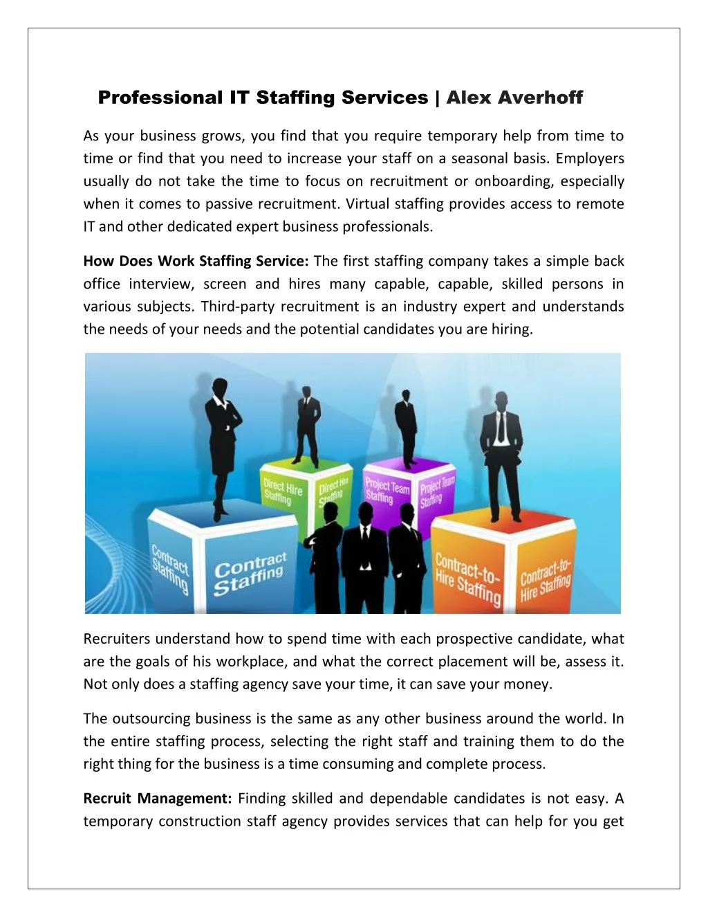 professional it staffing services alex averhoff