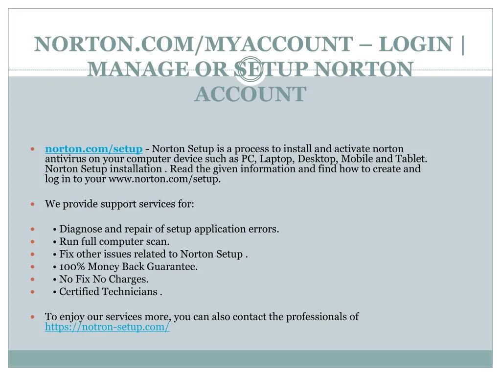 norton com myaccount login manage or setup norton account