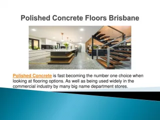 Polished Concrete Floors Brisbane - slide 1