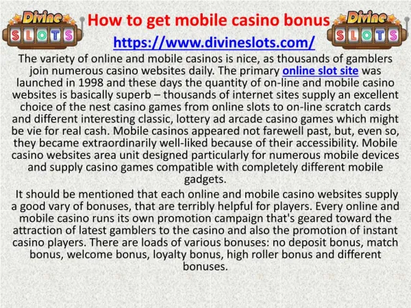 How to get online slot bonus