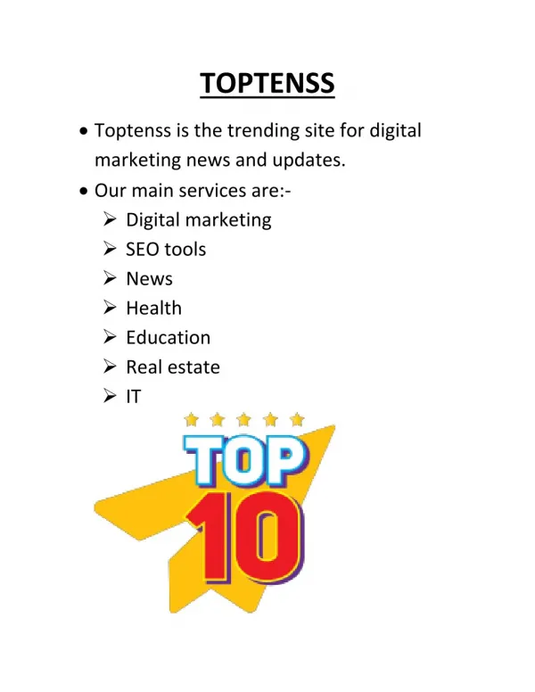Toptenss News Digital Marketing