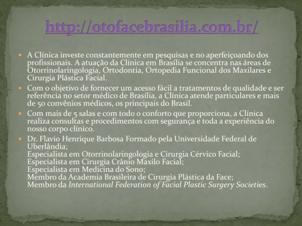 Otoface Otorrino Brasília DF | clinica otorrinolaringologia asa sul