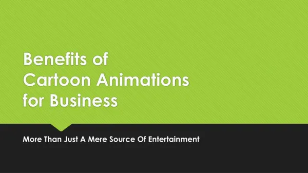Benefits of Cartoon Animations for Business