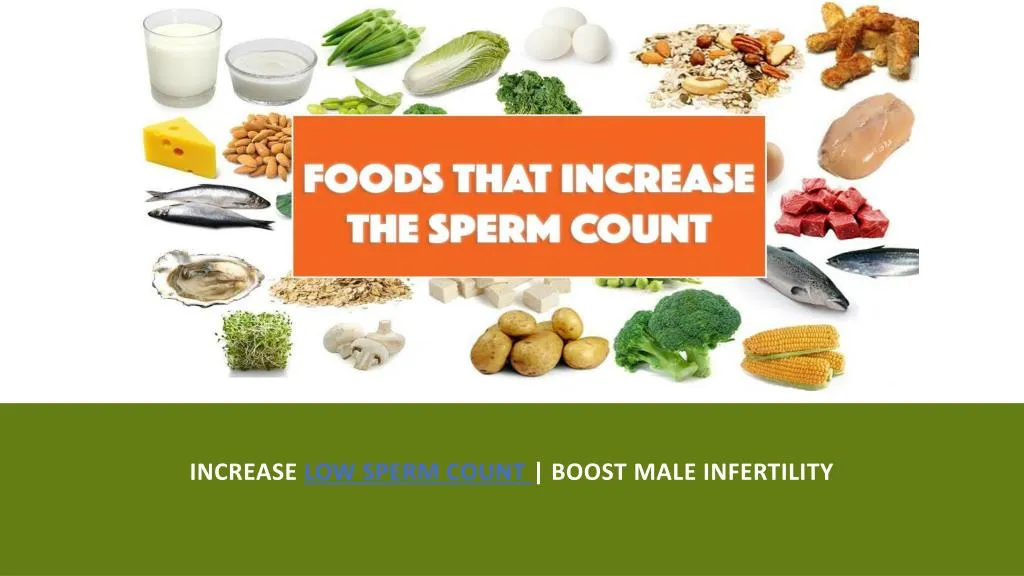 increase low sperm count boost male infertility