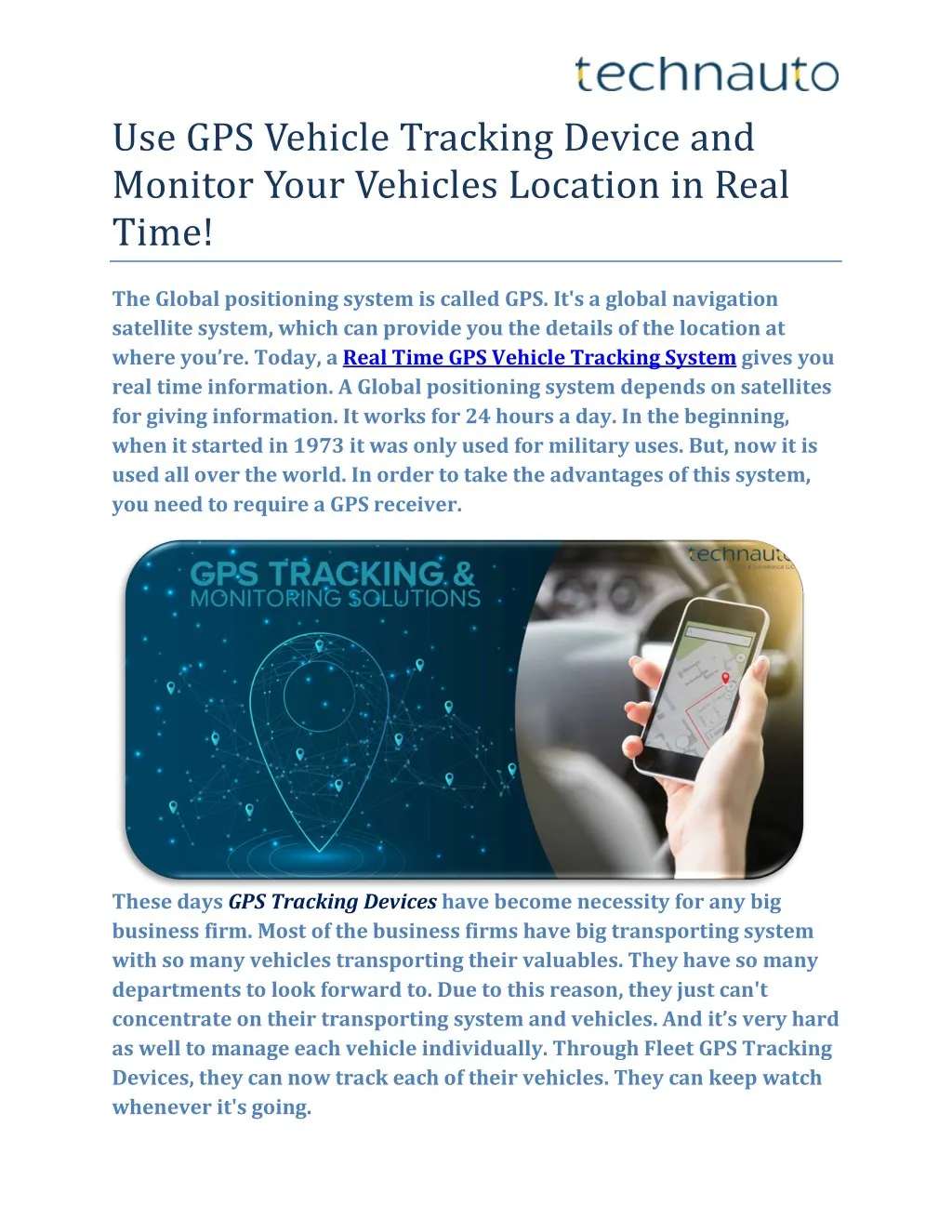 use gps vehicle tracking device and monitor your