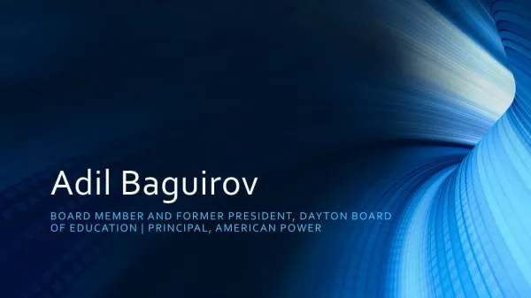 Adil Baguirov - Working as a Principal at American Power
