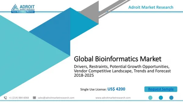 Bioinformatics Market Strategic Analysis and Future Growth 2018-2025