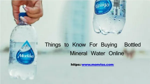 Things to Know For Buying Bottled Mineral Water Online